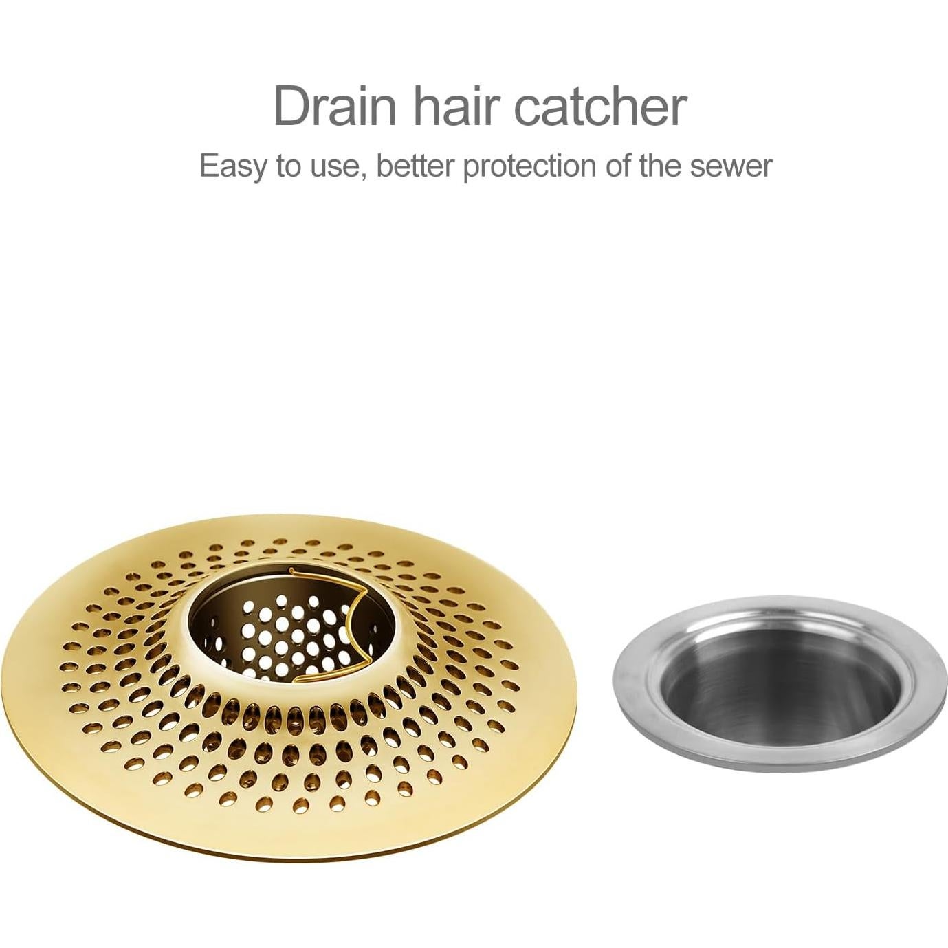 Captador de Cabello Desmontable LEKEYE Acero Inoxidable Bronce