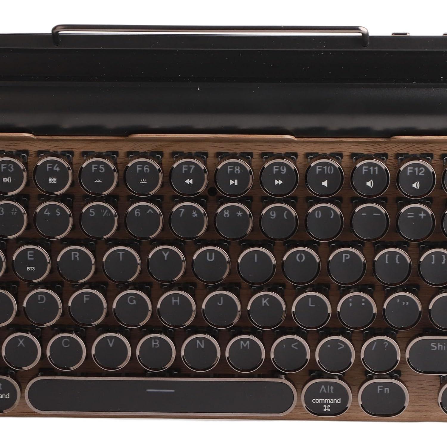 Teclado Mecánico PUSOKEI Retro Bluetooth 83 Teclas Madera