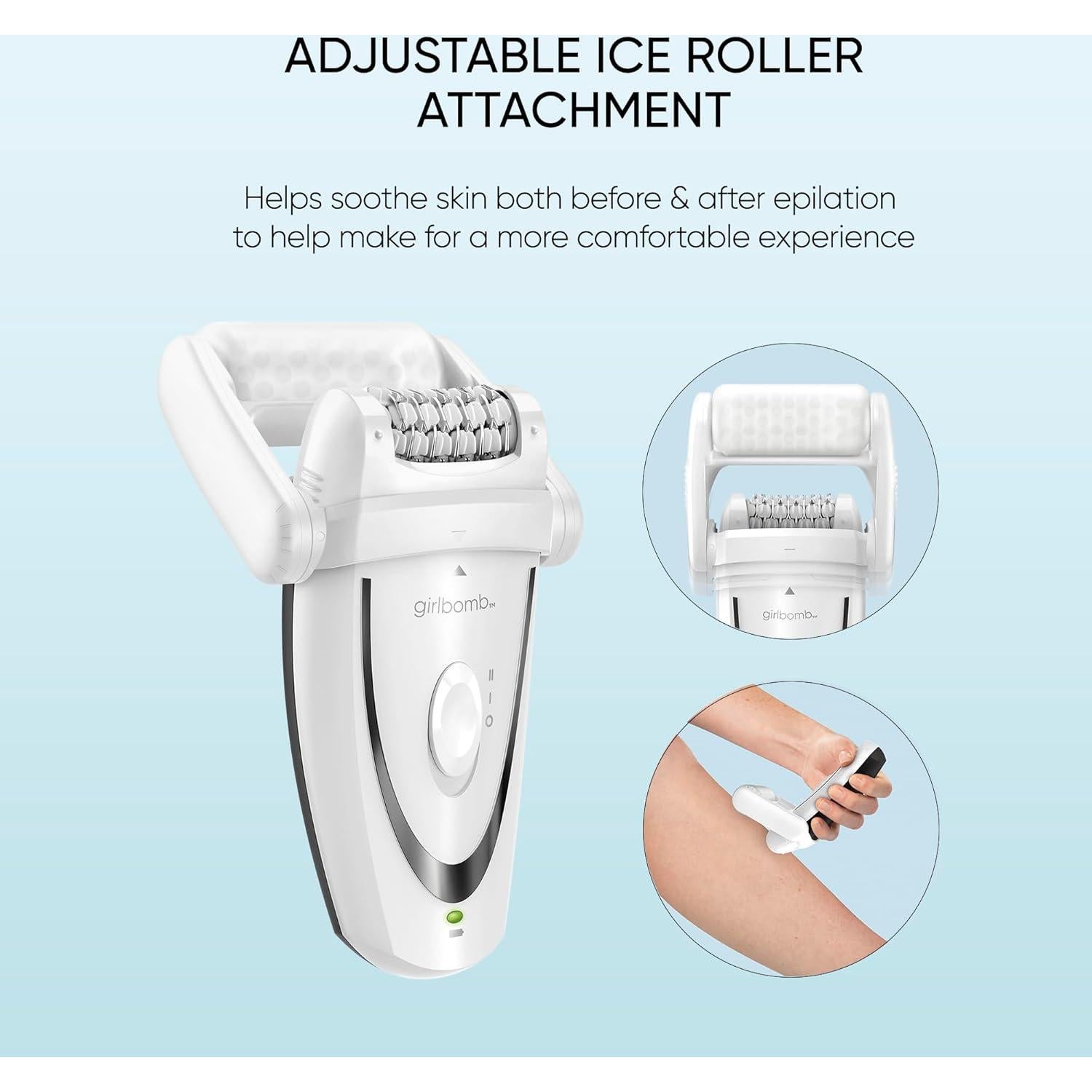 Epilador Conair GIRLBOMB Recargable con Rodillo de Hielo