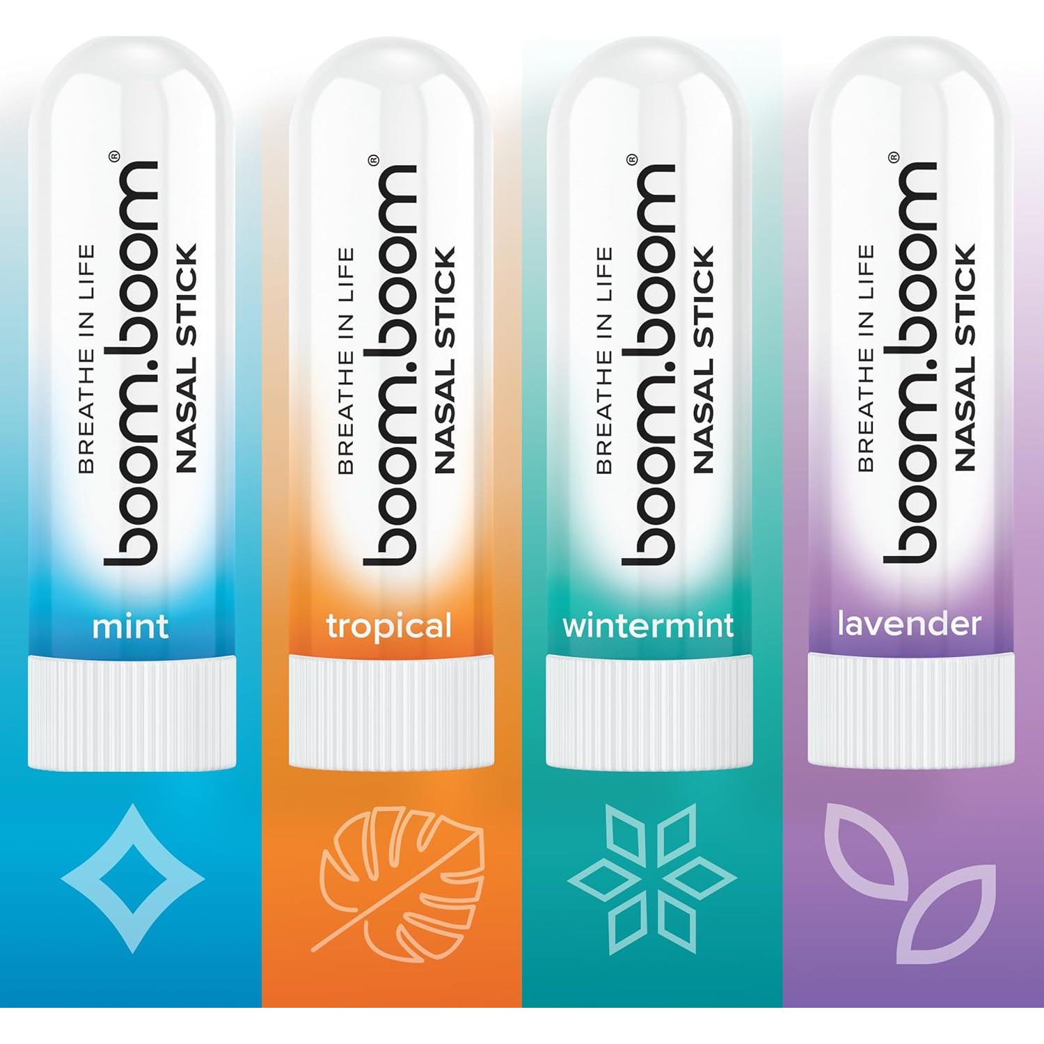 Stick Nasal BoomBoom - Paquete de 4 Fragancias Premium