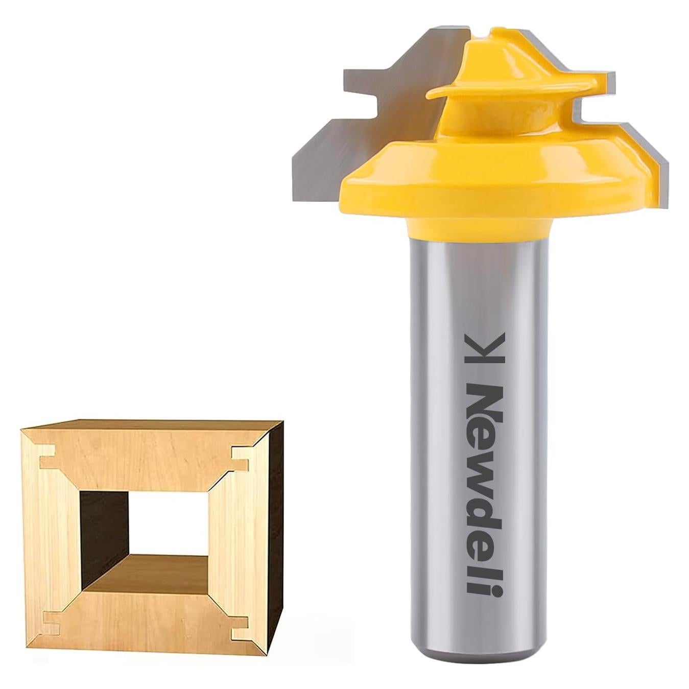 Fresa de Miter de Bloqueo 45 Grados Newdeli 1/2" Eje