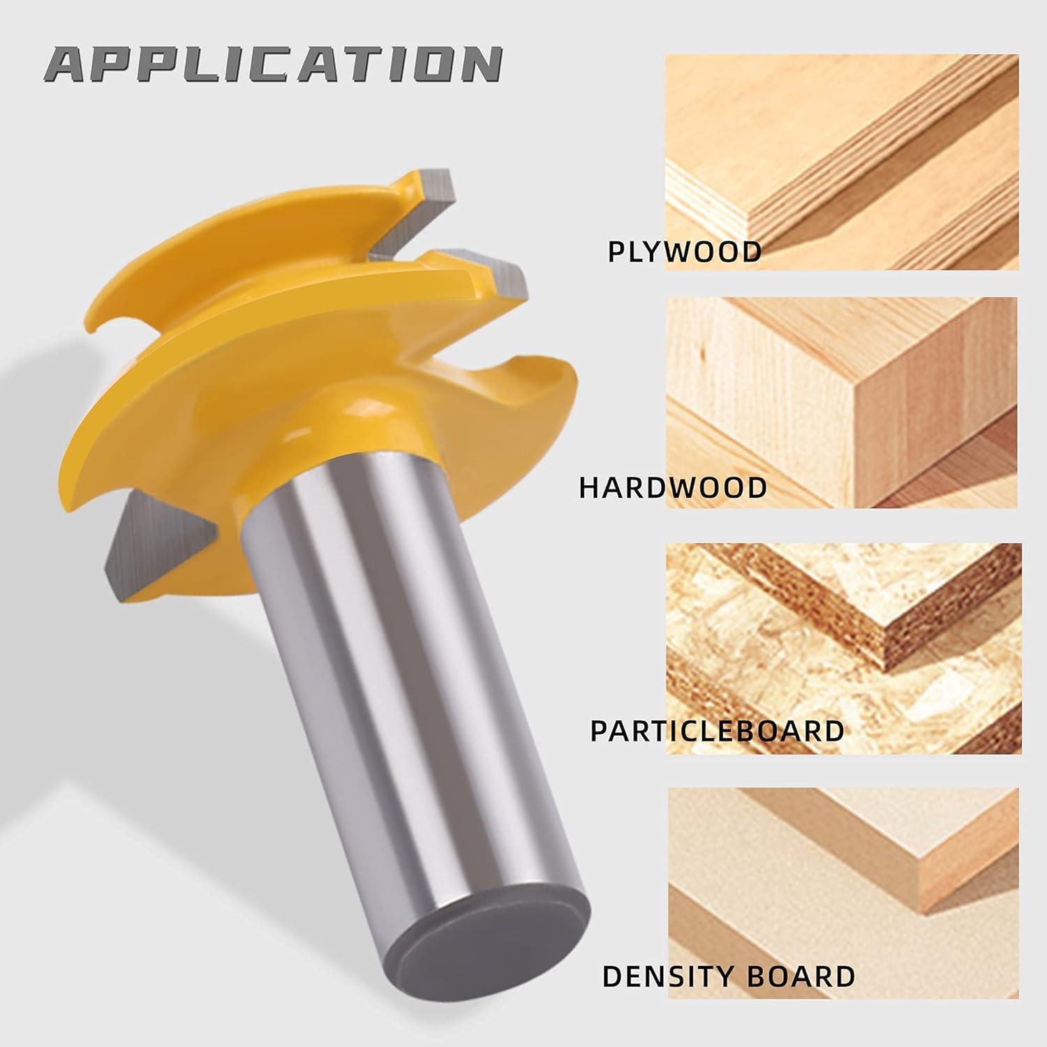 Fresa de Miter de Bloqueo 45 Grados Newdeli 1/2" Eje