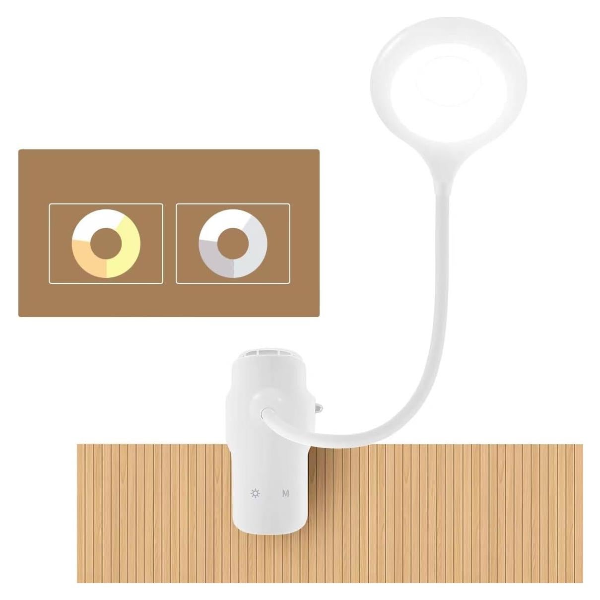 Luz de Lectura LED LACOKI Recargable USB 1800mAh 9 Modos