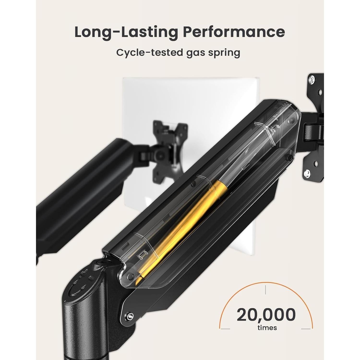 Soporte Doble para Monitor ErGear EGDS15B Negro Ajustable