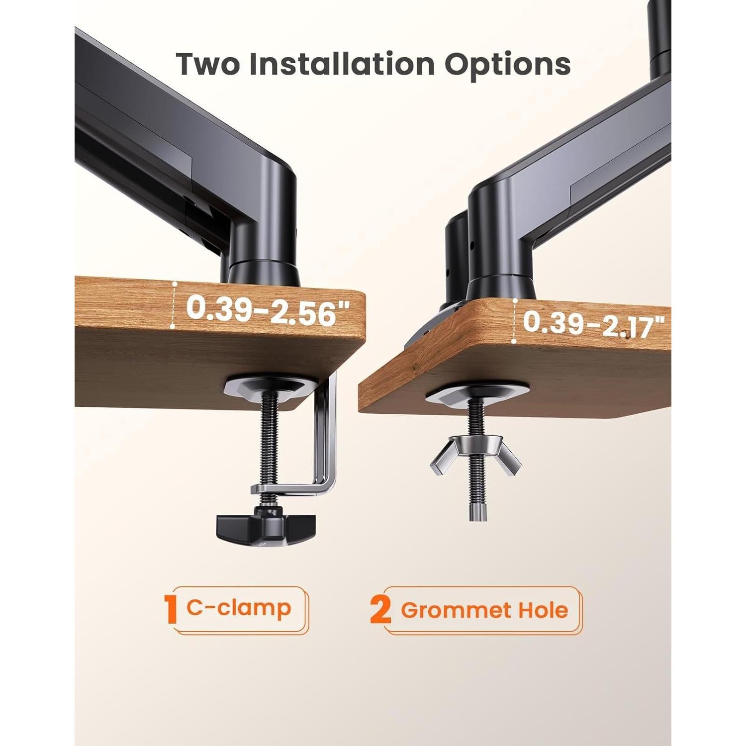 Soporte Doble para Monitor ErGear EGDS15B Negro Ajustable