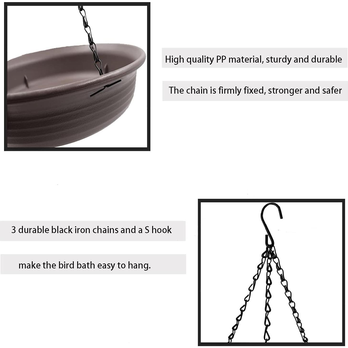 Bañera de Pájaros Besimple 30.5 cm colgante exterior