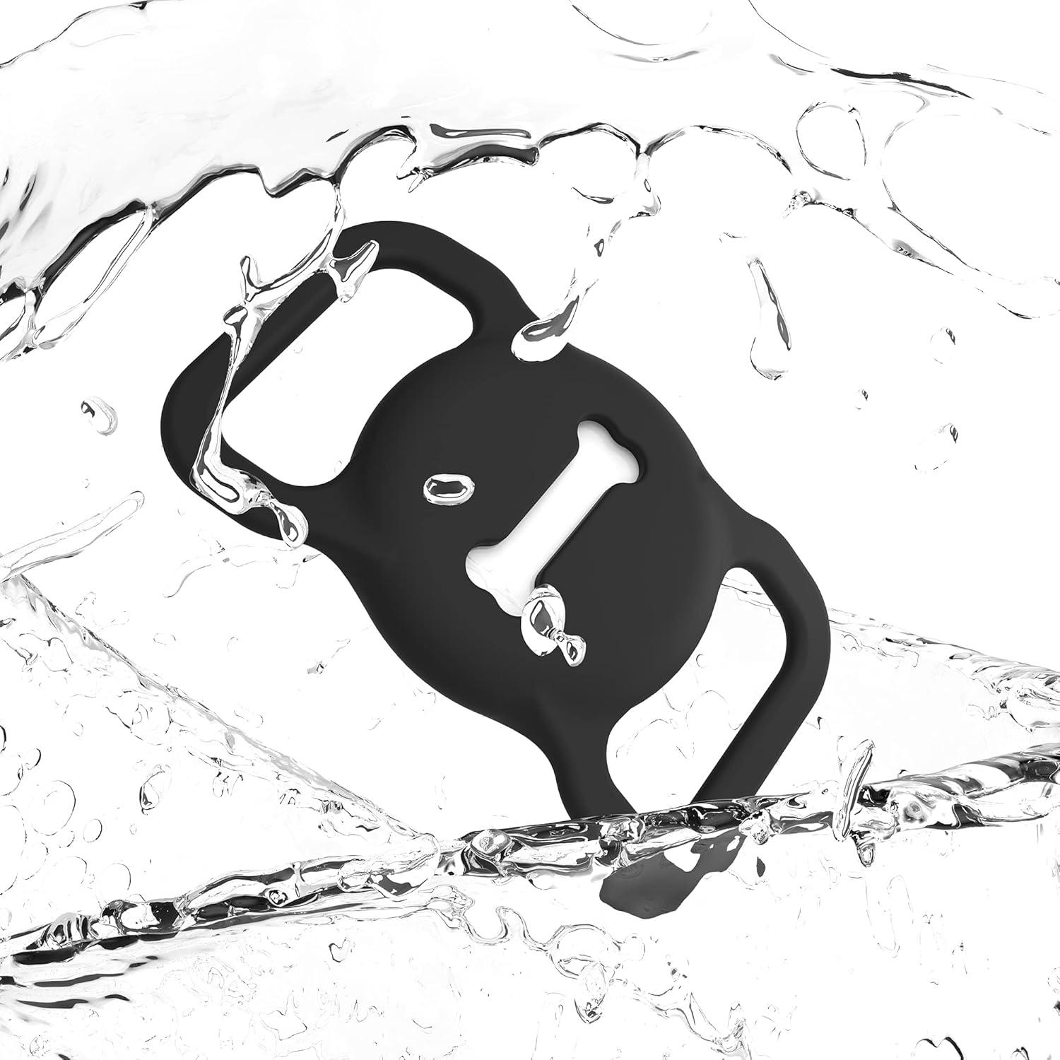 Soporte para Collar de Perro Airtag DLENP Negro Hueso