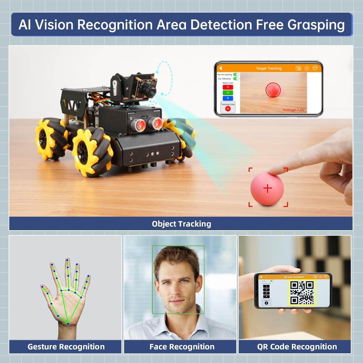 Coche Robot TurboPi con Raspberry Pi 5 - Visión AI 8GB