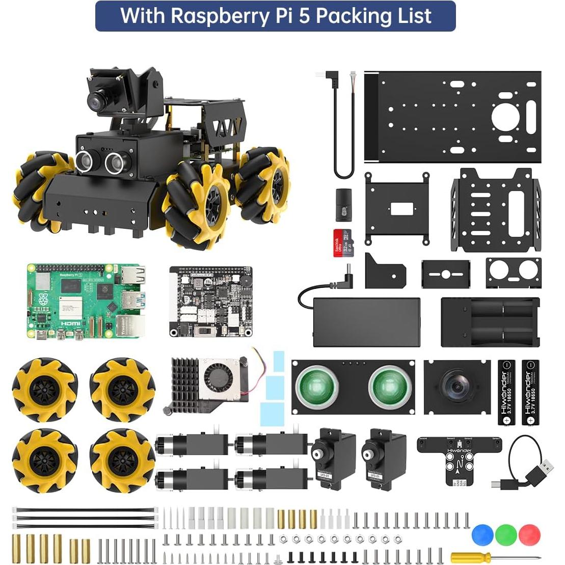 Coche Robot TurboPi con Raspberry Pi 5 - Visión AI 8GB