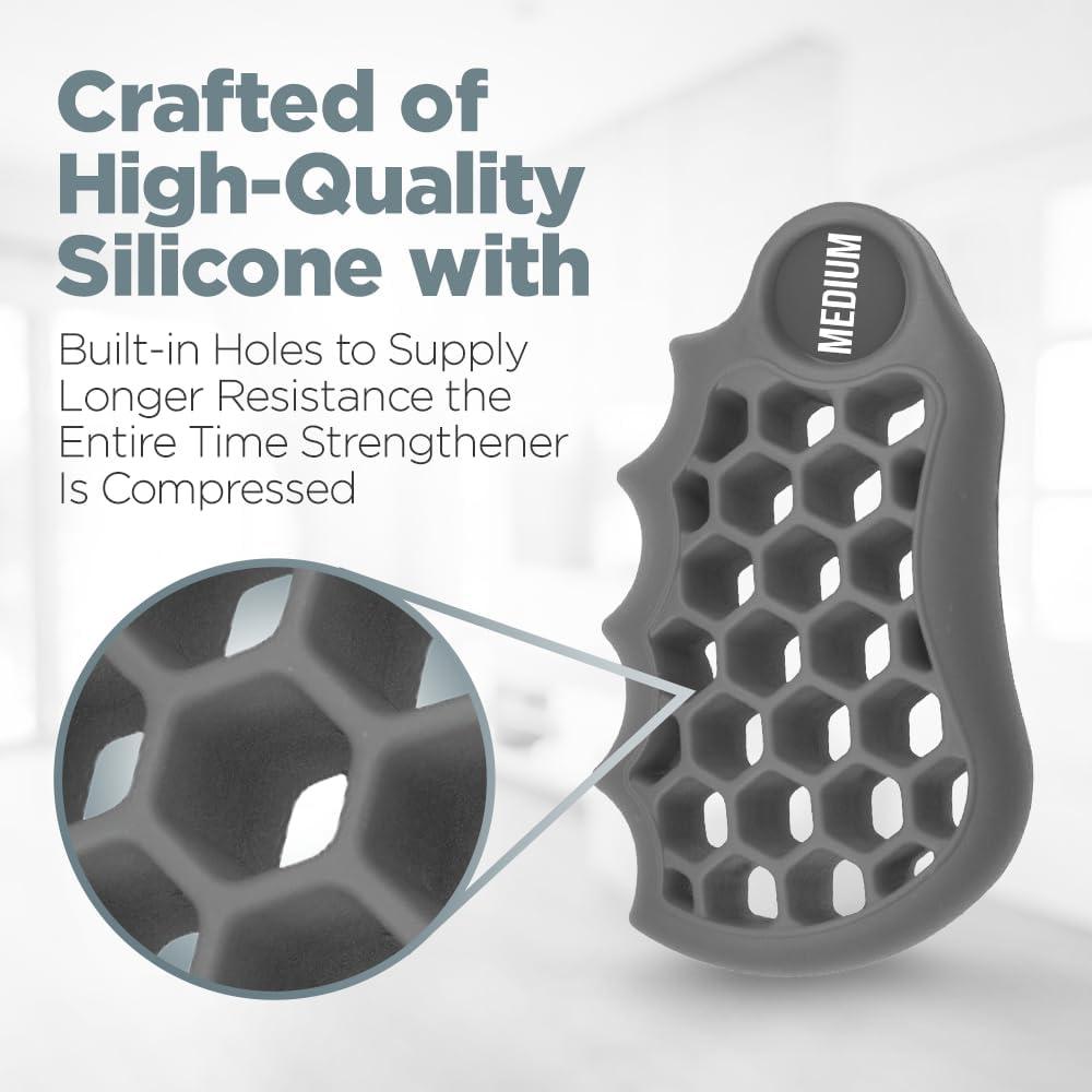 Set de Fortalecedores de Mano LoGest - 3 Niveles de Resistencia