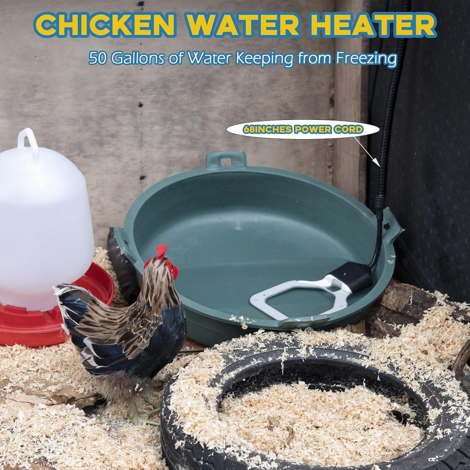 Calentador de Agua para Pollos Magoog 500W con Termostato