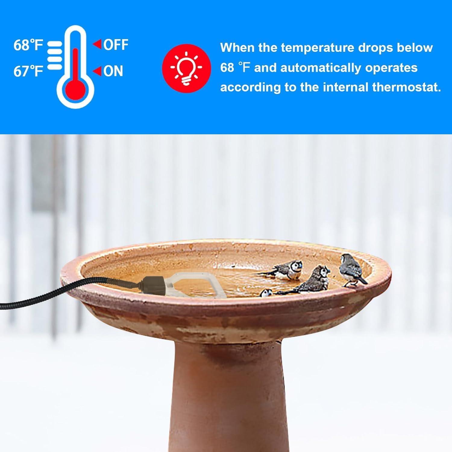 Calentador de Agua para Pollos Magoog 500W con Termostato