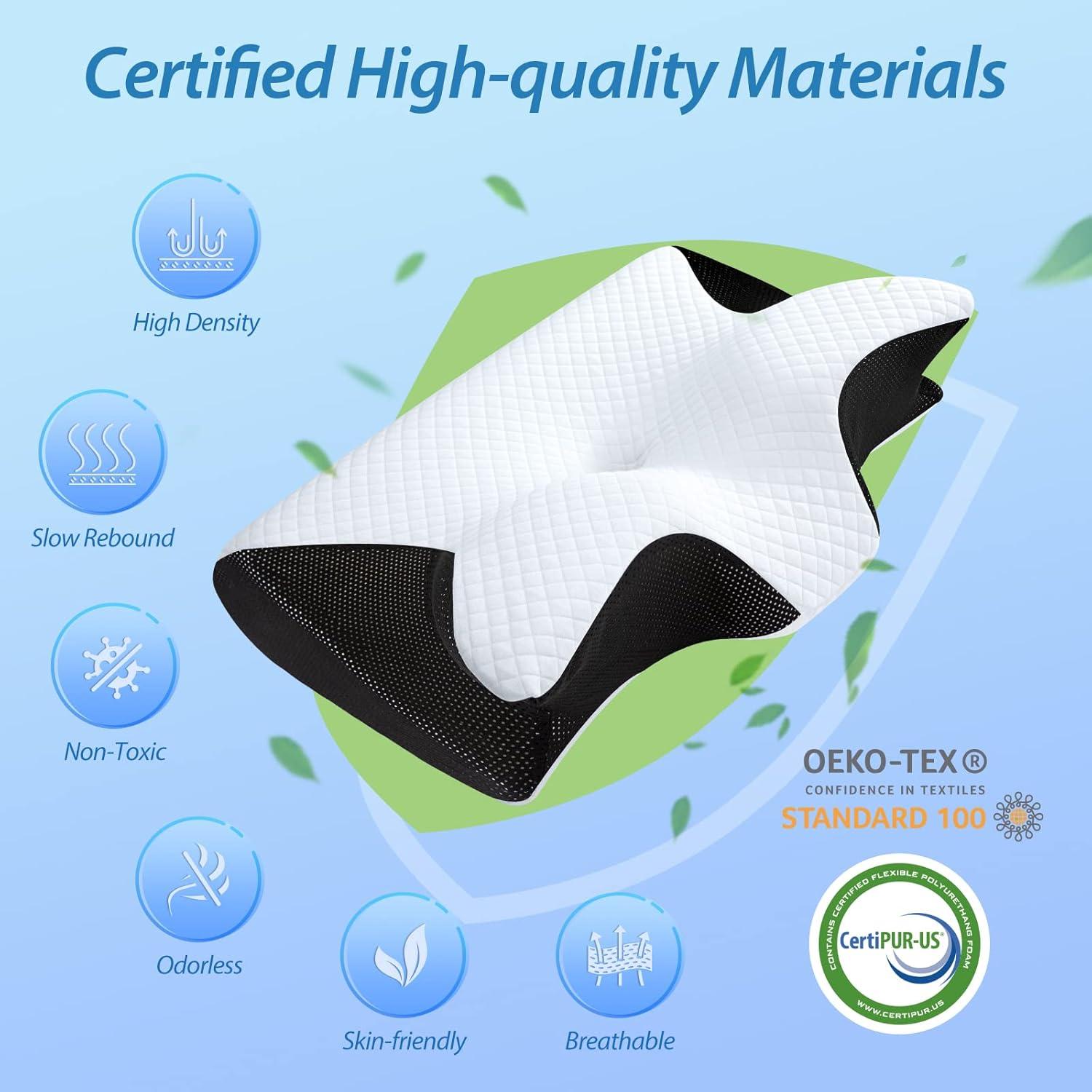 Almohada Cervical HOMCA Espuma Viscoelástica 60x40 cm