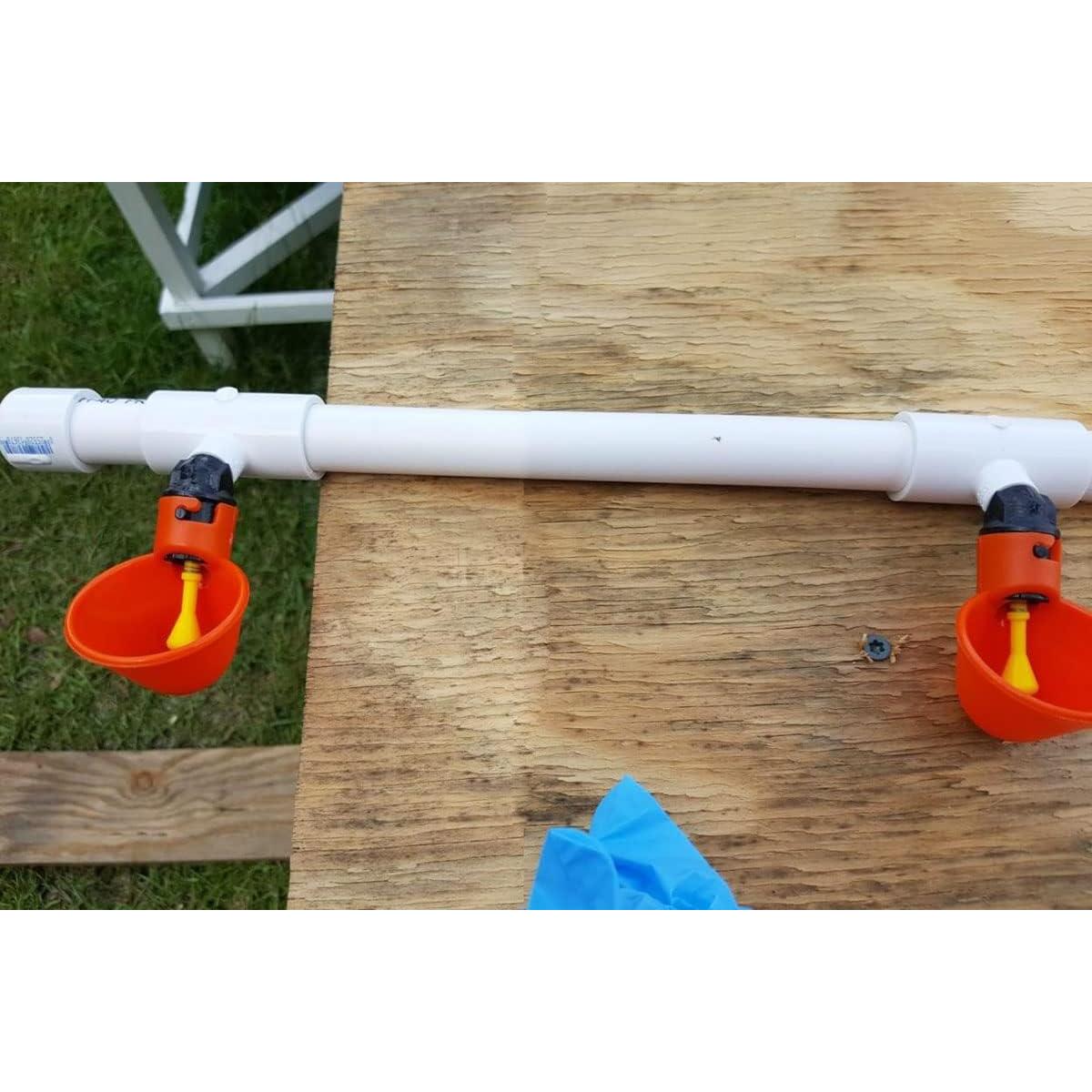 Tazas Bebederos Automáticos para Pollos HFarming 6 Piezas PVC