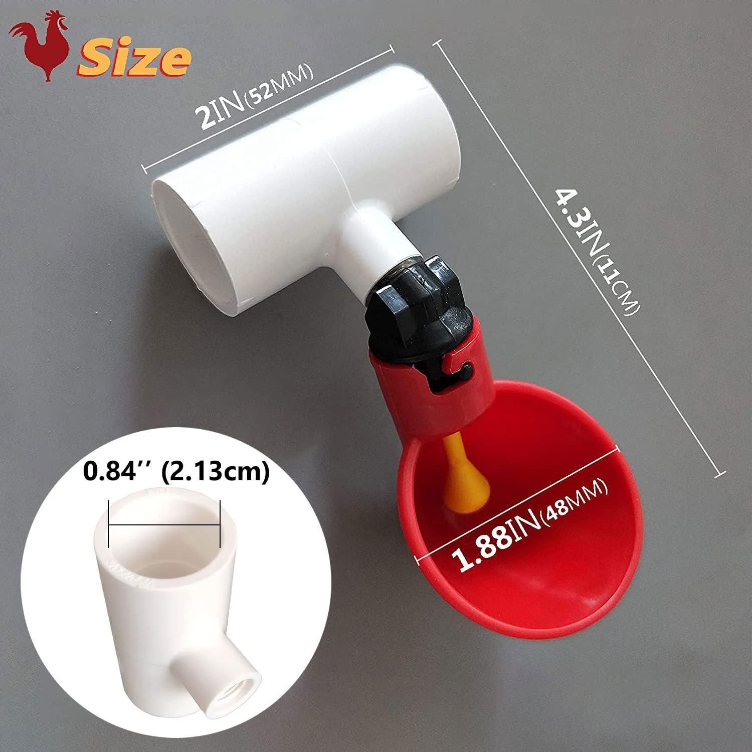 Tazas Bebederos Automáticos para Pollos HFarming 6 Piezas PVC