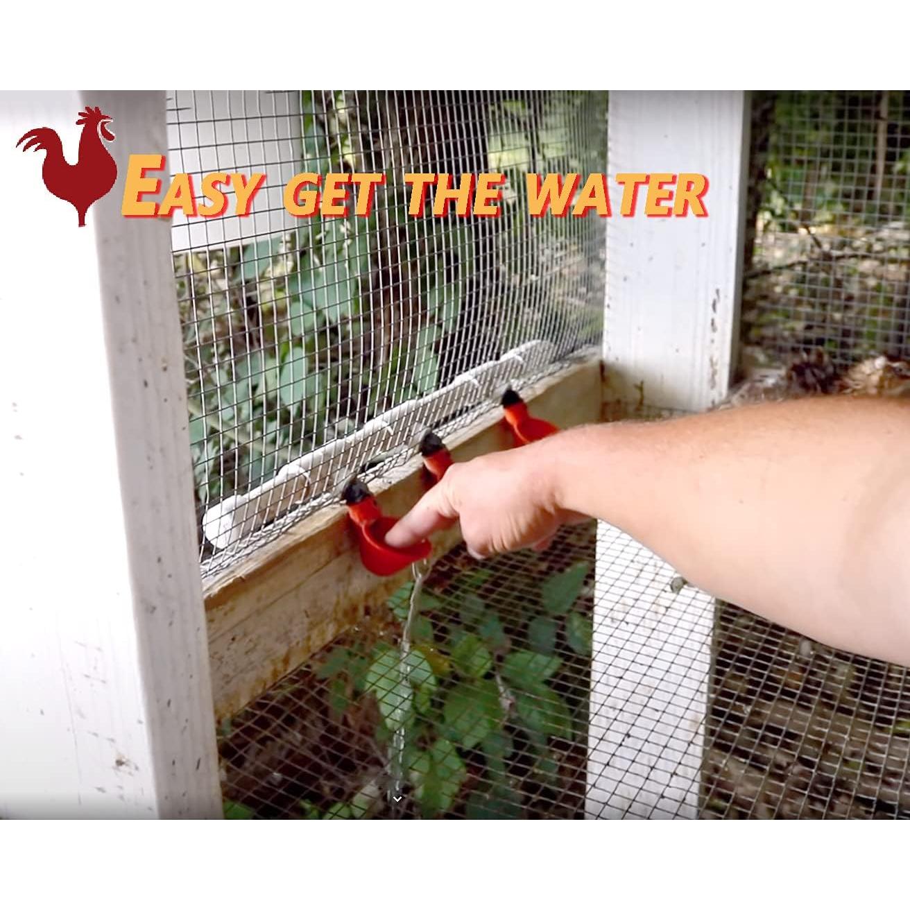 Tazas Bebederos Automáticos para Pollos HFarming 6 Piezas PVC