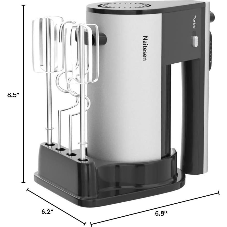 Batidora de Mano Naitesen 600W 10 Velocidades Turbo