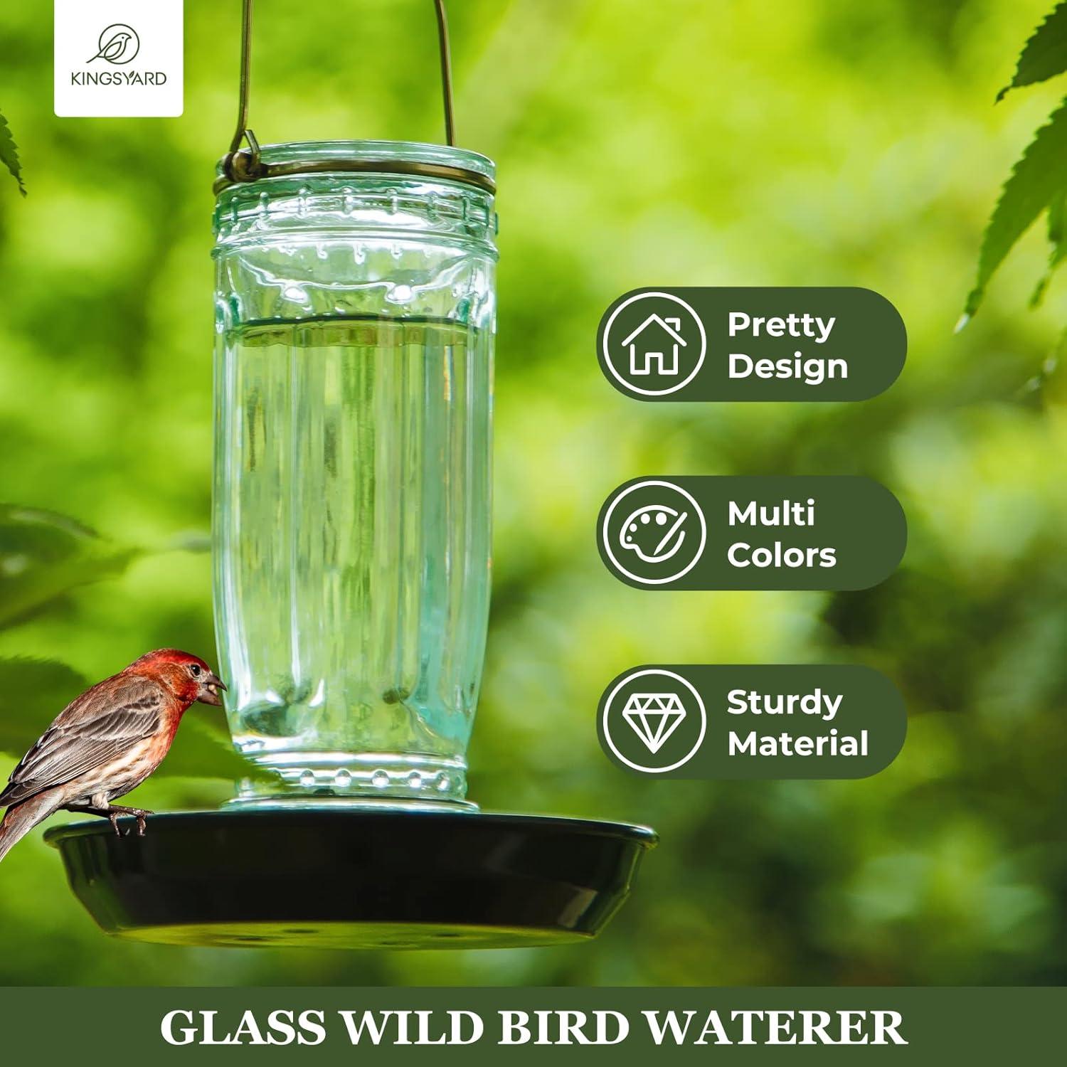 Alimentador de Agua para Aves Kingsyard 473ml Colgante Verde