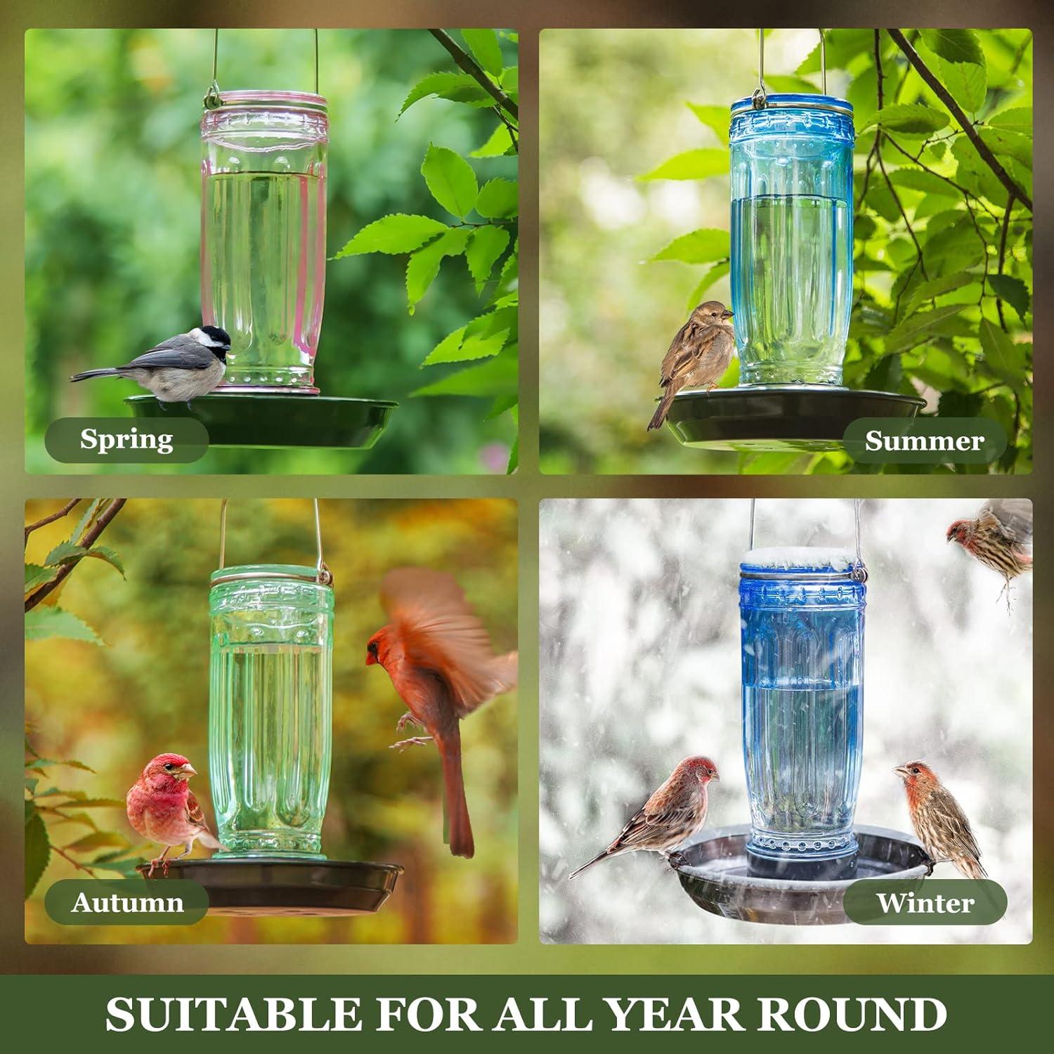 Alimentador de Agua para Aves Kingsyard 473ml Colgante Verde