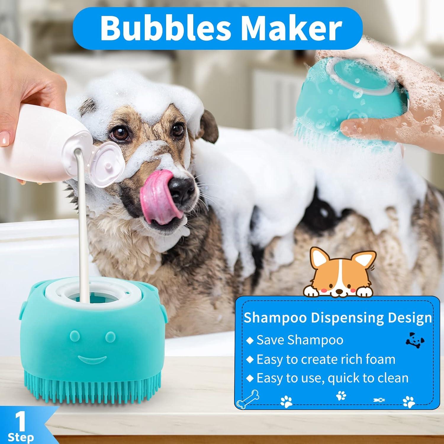 Juego de Cepillos de Baño para Perros Comotech 3 Piezas