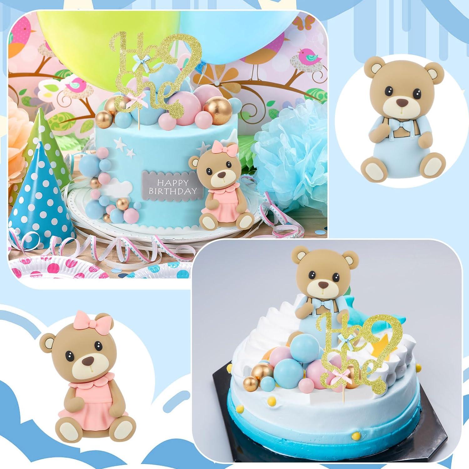 Conjunto 19 Piezas Adornos Pastel Revelación Gerrii