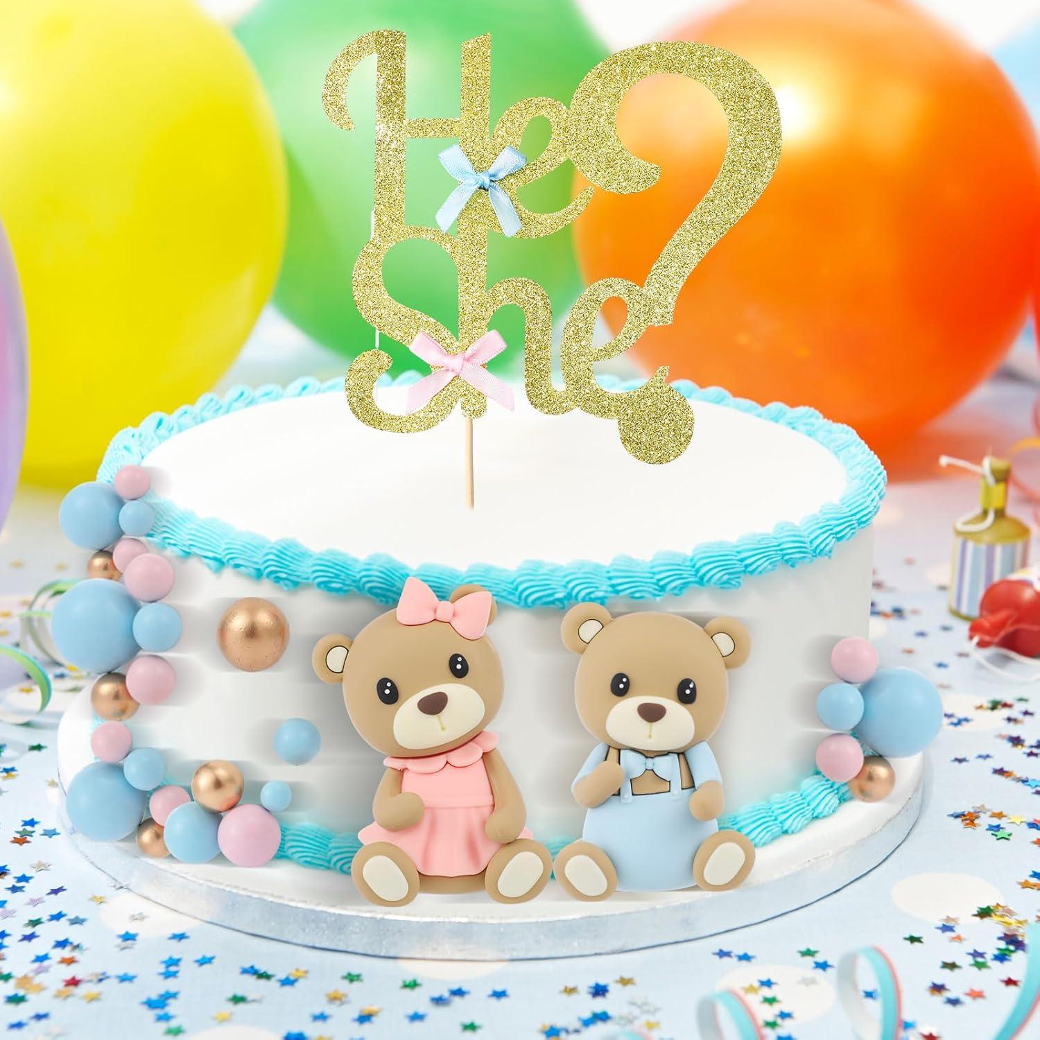 Conjunto 19 Piezas Adornos Pastel Revelación Gerrii