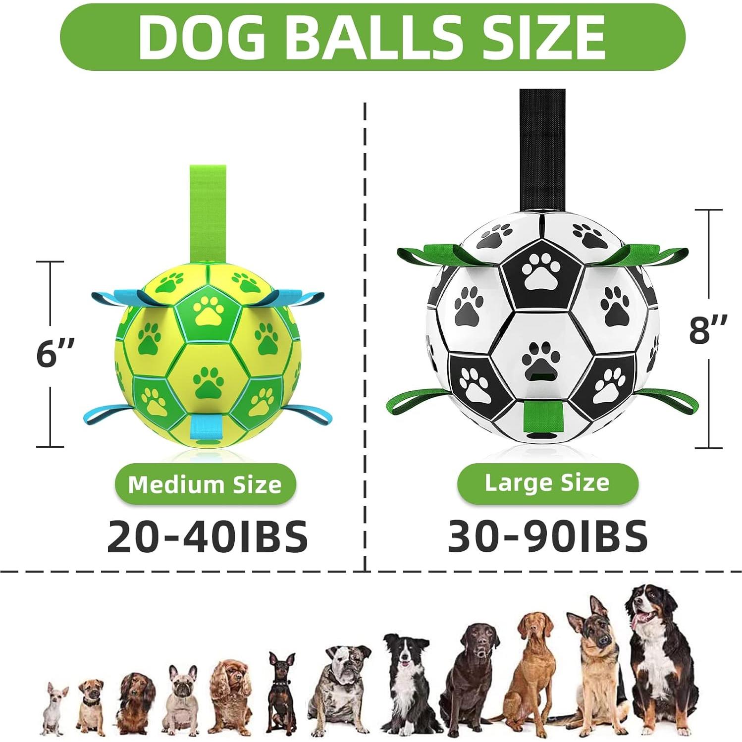 Pelota de Fútbol para Perros QDAN 15.24 cm Verde Amarillo