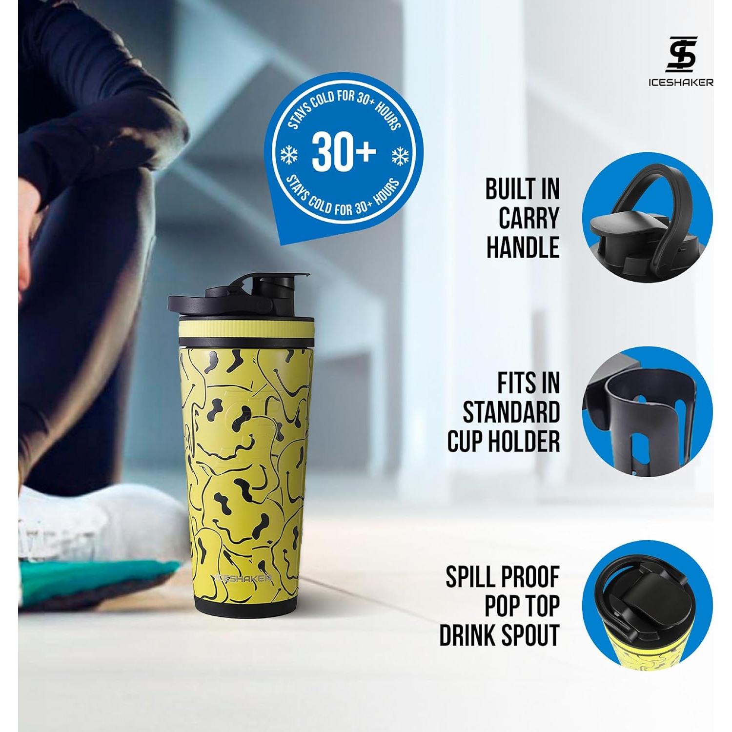 Botella Agitadora Acero Inoxidable Ice Shaker 770ml Aislada