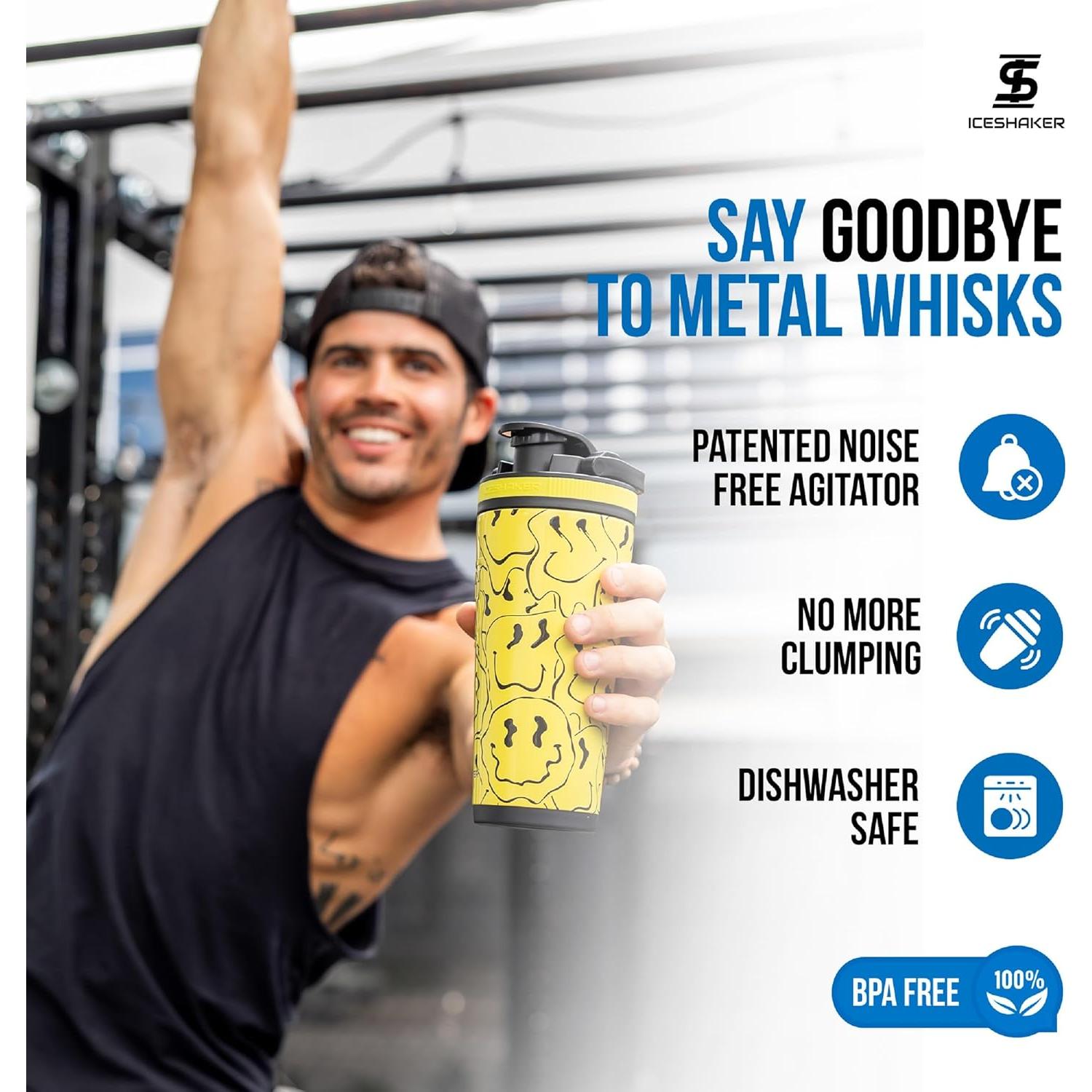 Botella Agitadora Acero Inoxidable Ice Shaker 770ml Aislada