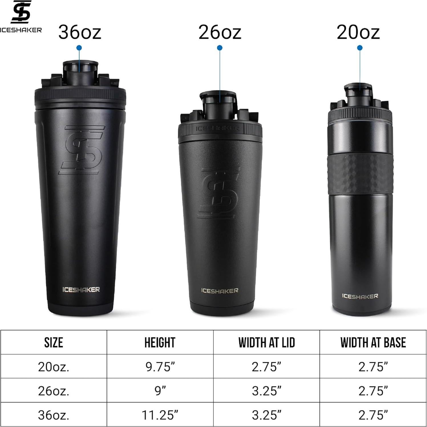 Botella Agitadora Acero Inoxidable Ice Shaker 770ml Aislada