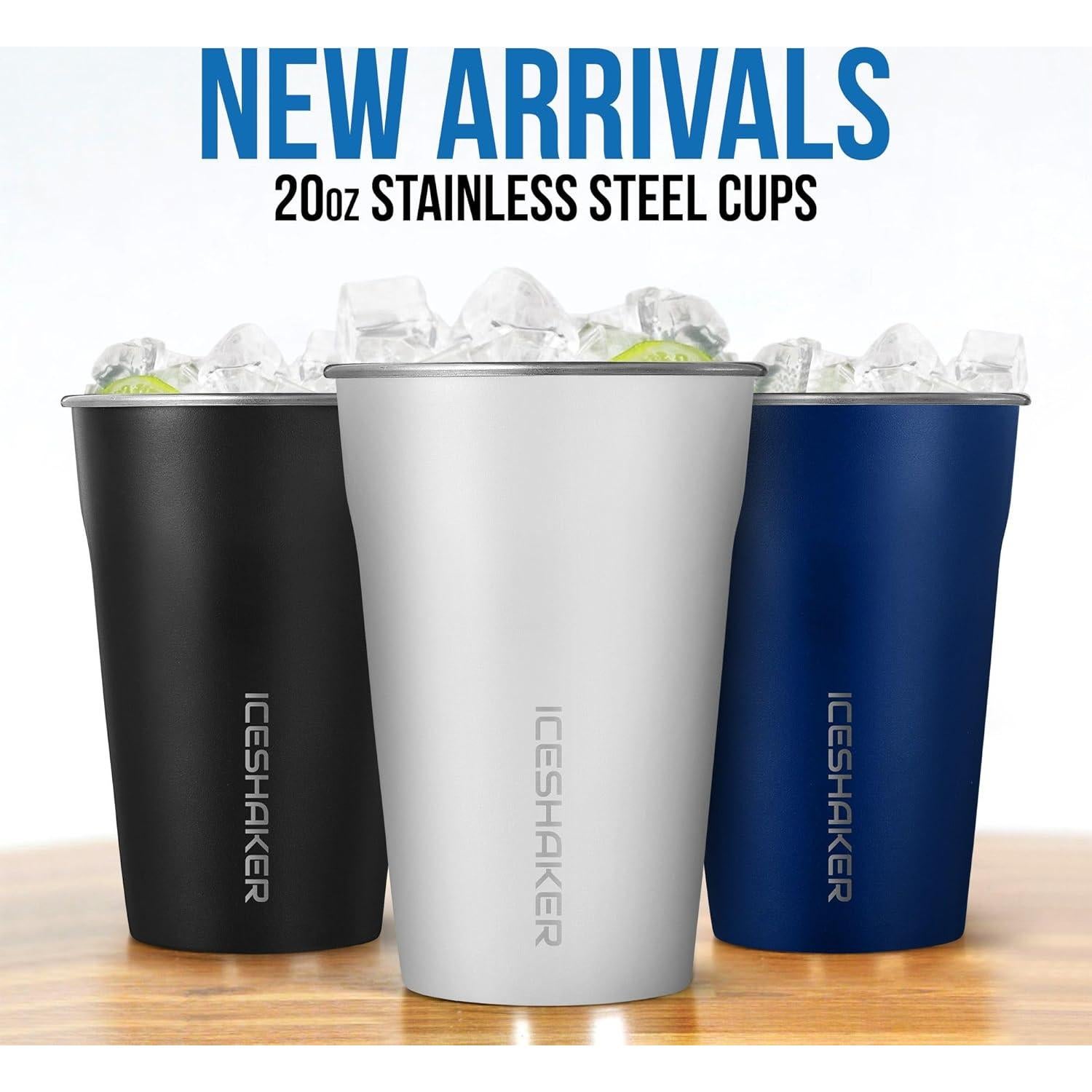 Botella Agitadora Acero Inoxidable Ice Shaker 770ml Aislada