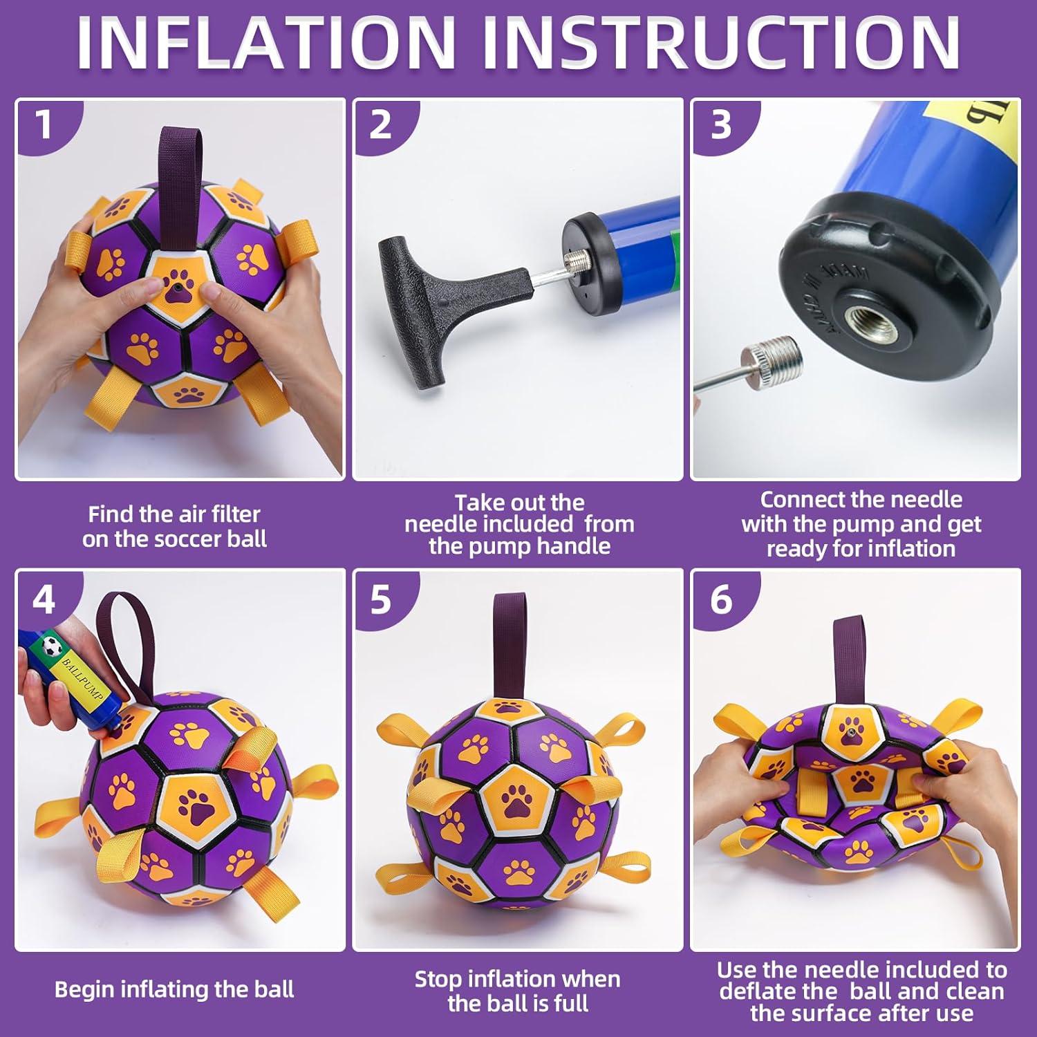Pelota de Fútbol para Perros QDAN 15.24 cm Duradera