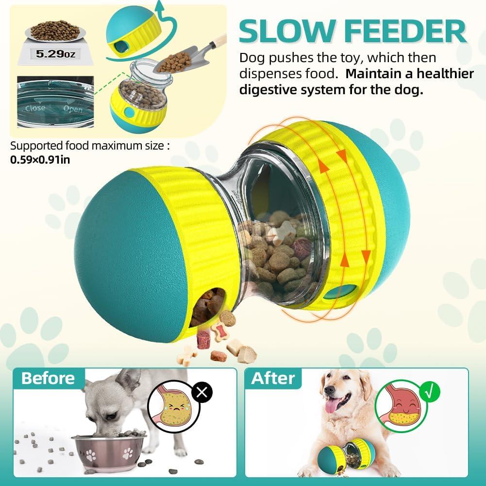 Bola Dispensadora de Golosinas para Perros Mankoda Verde - Estimulante