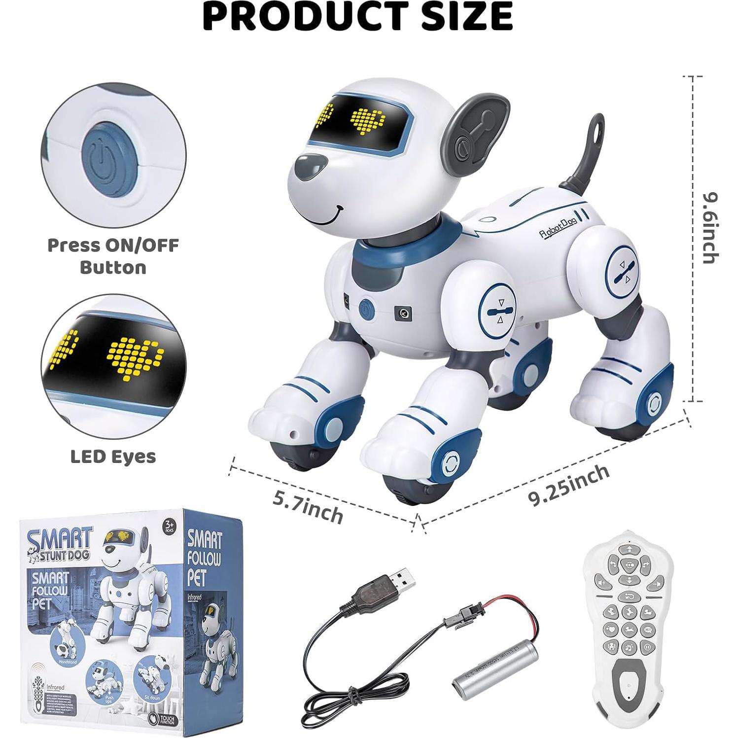 Juguete Robot Perro Interactivo Zreswap, Programable 25.4cm