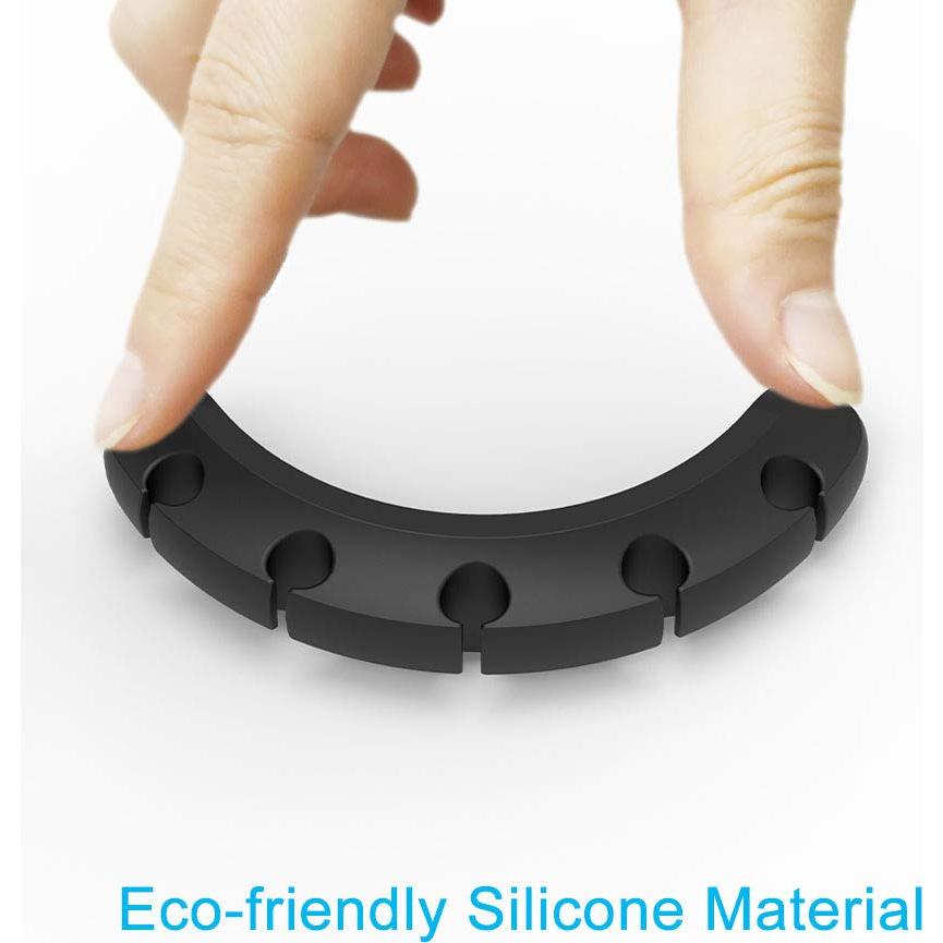 Organizador de Cables INCHOR Negro - 2 Paquetes con Clips Adhesivos