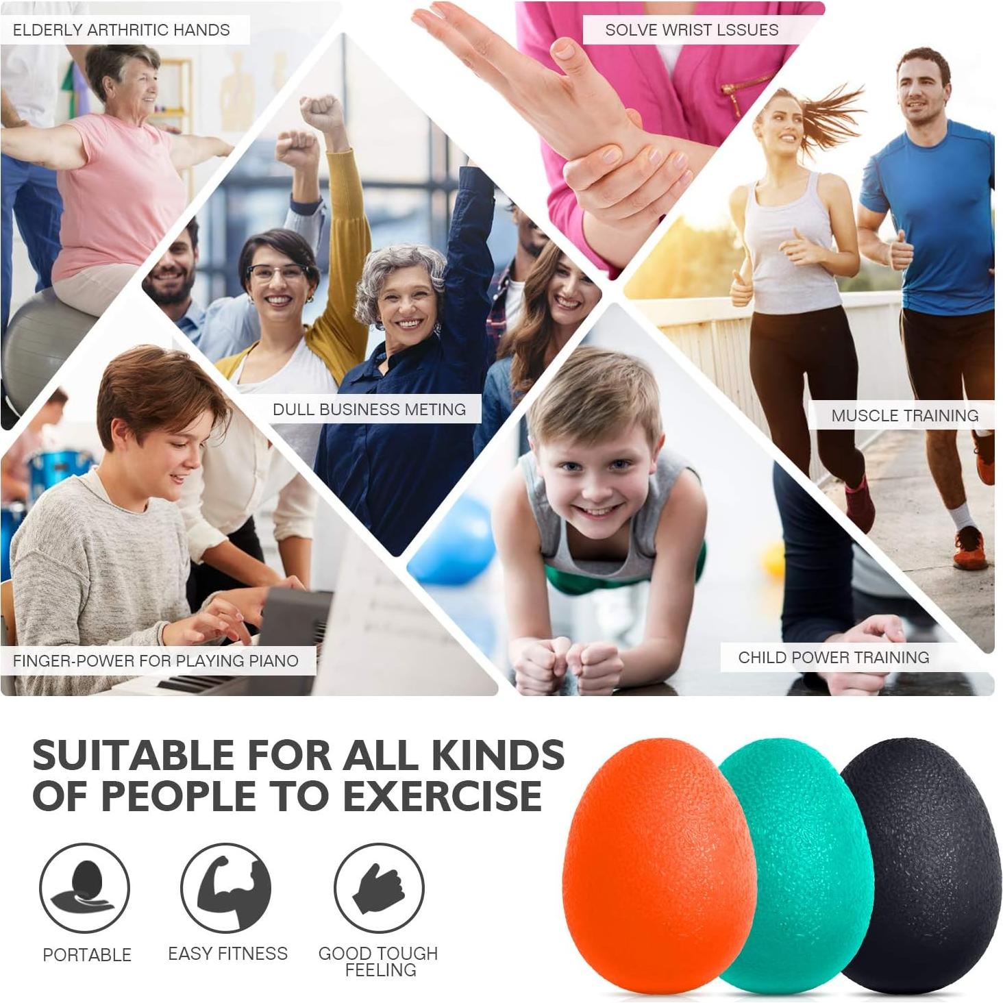 Set de 3 Bolas de Alivio de Estrés Peradix - Fuerza de Agarre