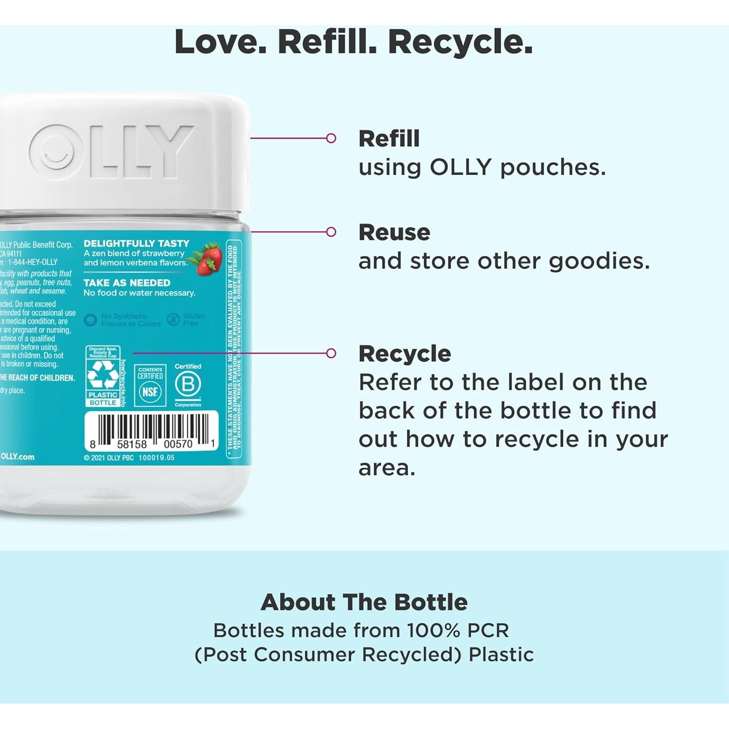 Gomitas OLLY Goodbye Stress con GABA y L-Theanine - 42 Conteos