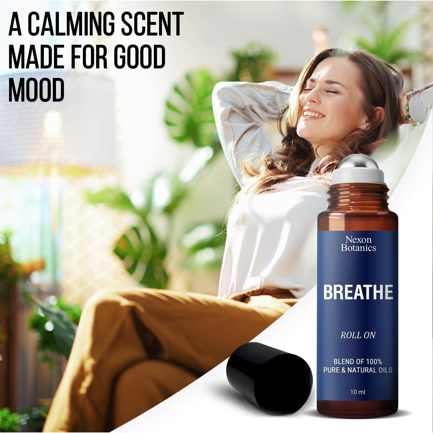 Roll-On Aceite Esencial Breathe 10 ml - Eucalipto, Menta y Romero - Nexon Botanics