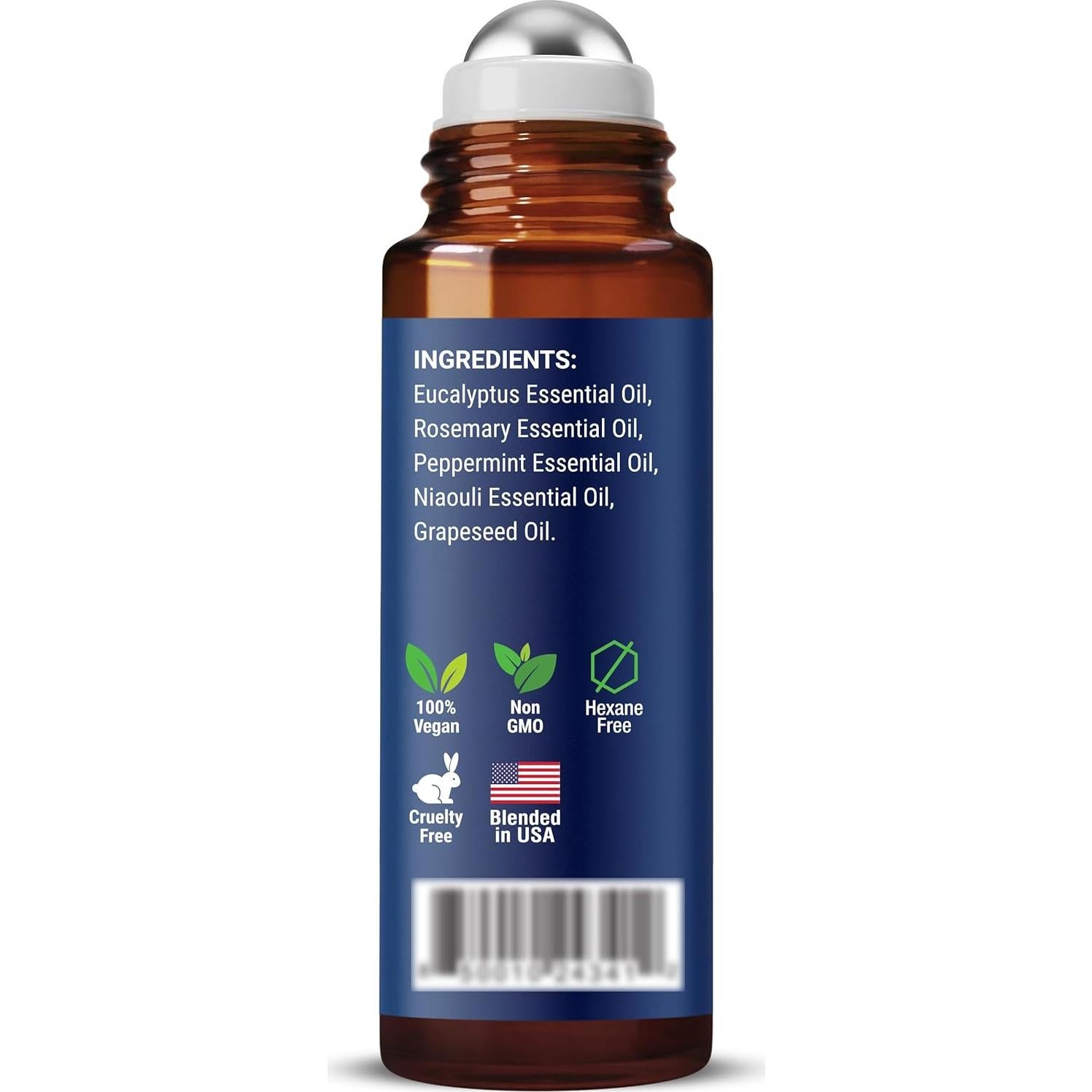 Roll-On Aceite Esencial Breathe 10 ml - Eucalipto, Menta y Romero - Nexon Botanics