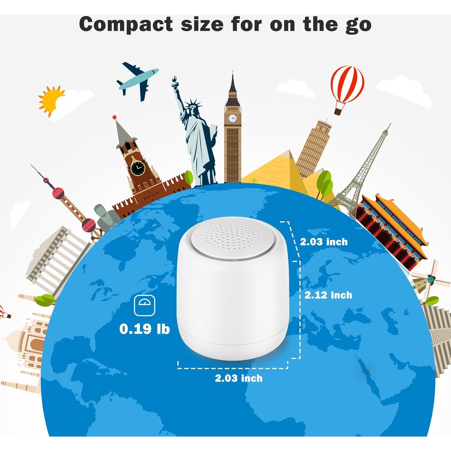 Máquina de Ruido Blanco Paussion Mini Portátil 25 Sonidos