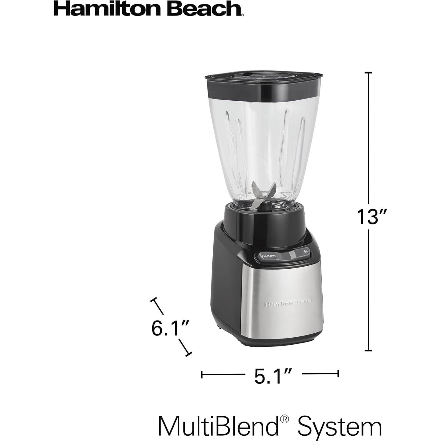 Licuadora Hamilton Beach MultiBlend 4 Jarras Sin BPA 650W
