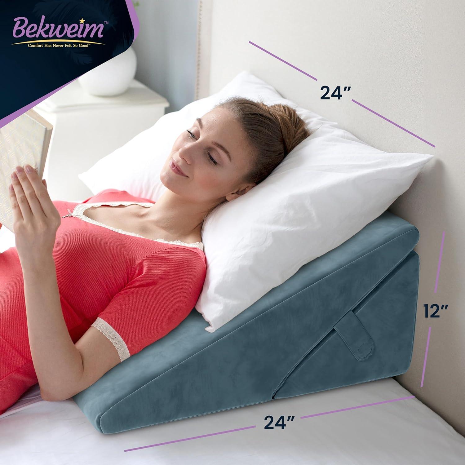 Cojín en Cuña Ajustable Bekweim para Alivio de Espalda y Reflujo