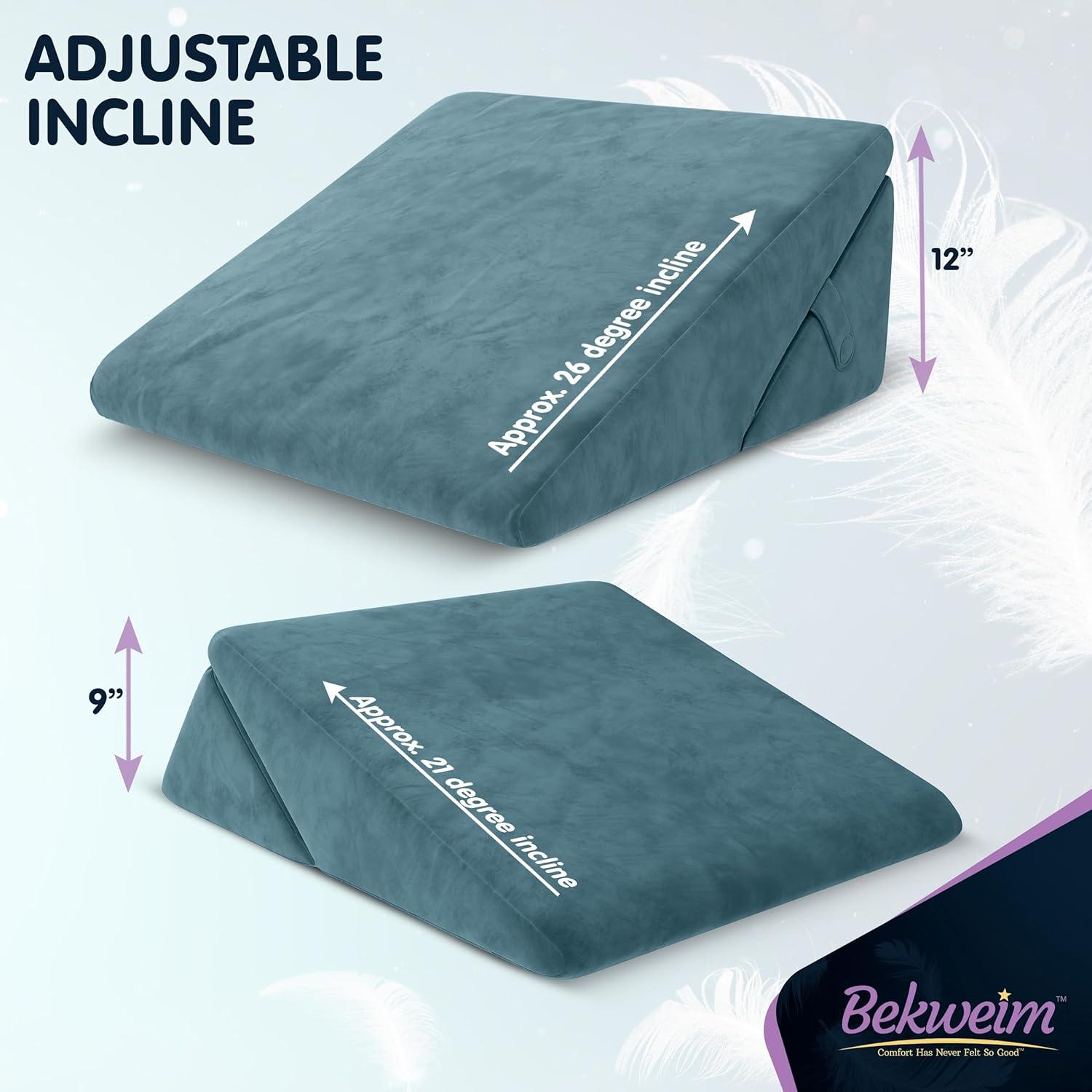 Cojín en Cuña Ajustable Bekweim para Alivio de Espalda y Reflujo