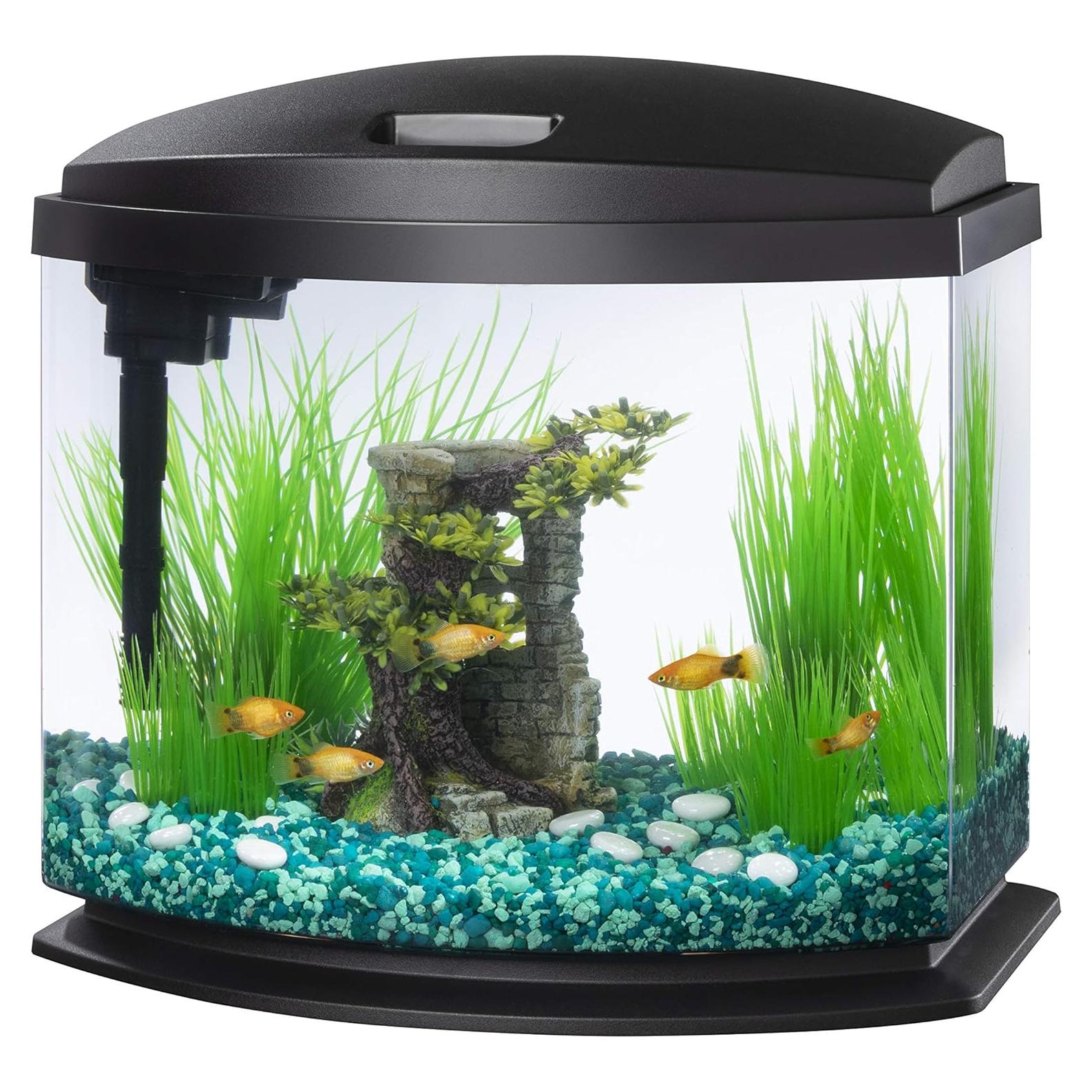 Acuario Aqueon MiniBow 19L LED con SmartClean Negro