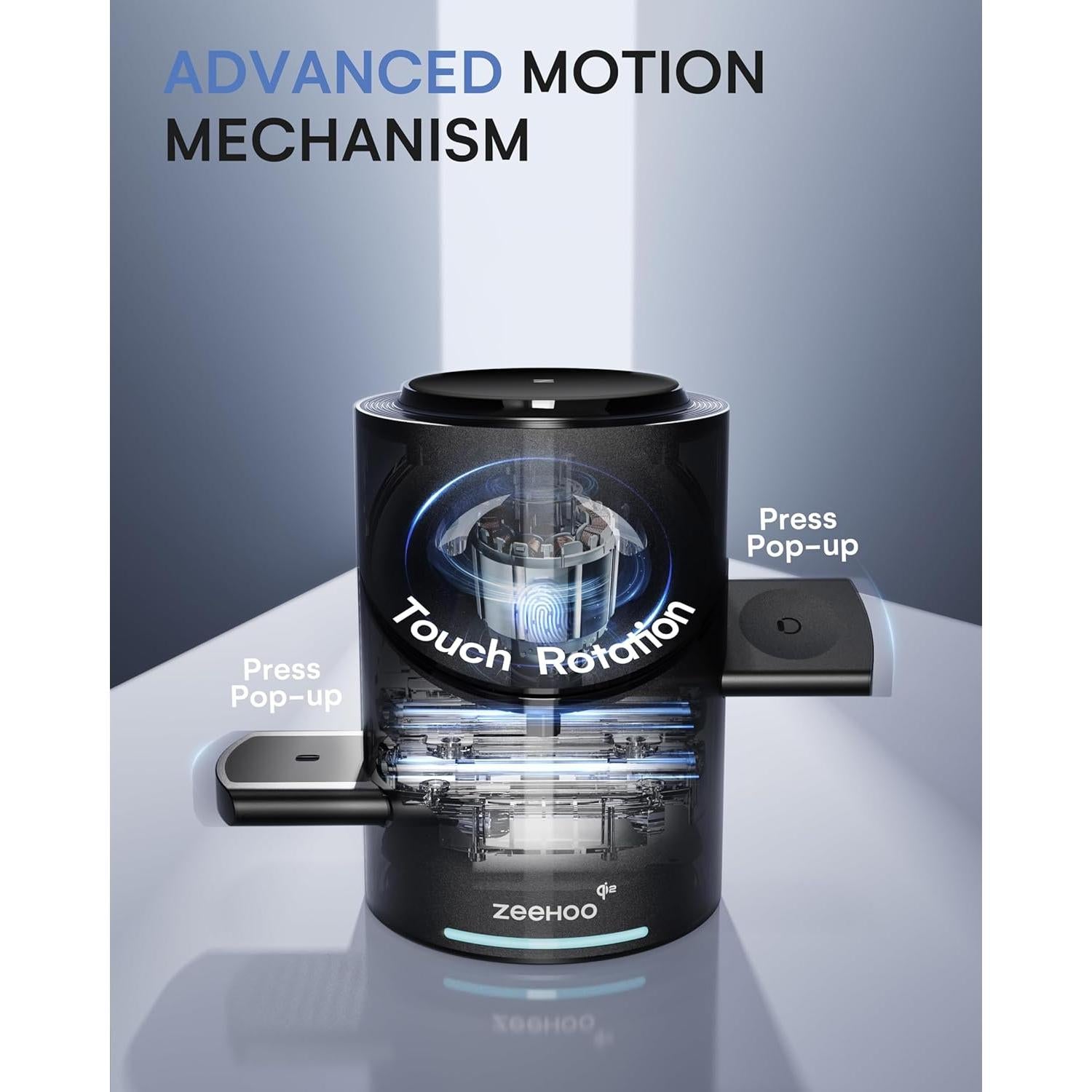 Estación de Carga 3 en 1 ZEEHOO Qi2 15W para Apple