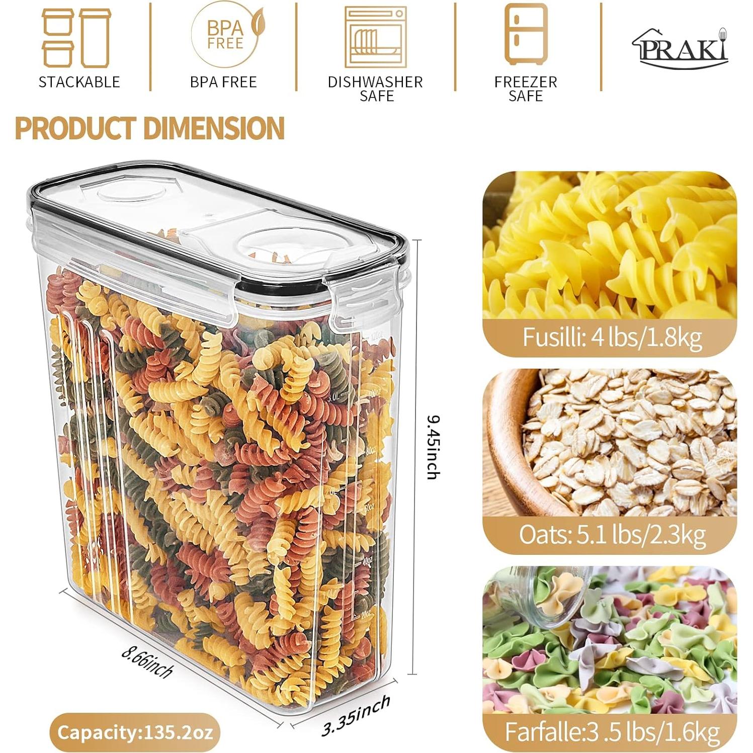 Conjunto de Contenedores de Alimentos PRAKI 4L - 4 Piezas
