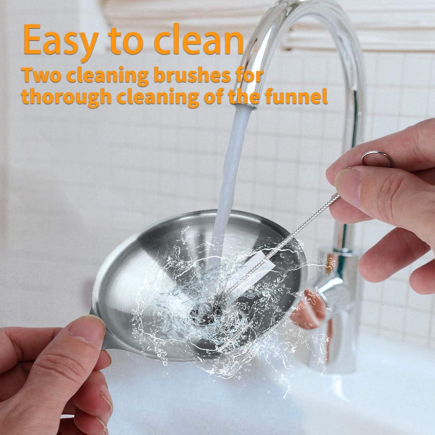 Juego de 3 Embudos de Acero Inoxidable YLYL - Cocina