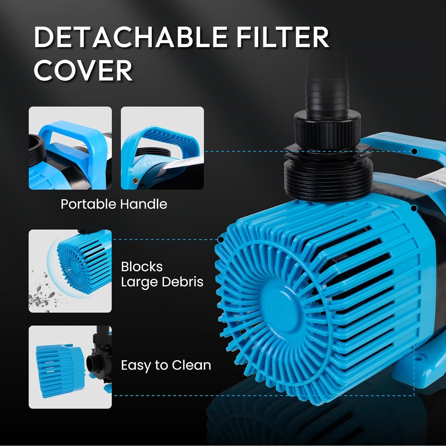 Bomba de Agua Sumergible Hexago 4000 GPH 350W Ultra Silenciosa