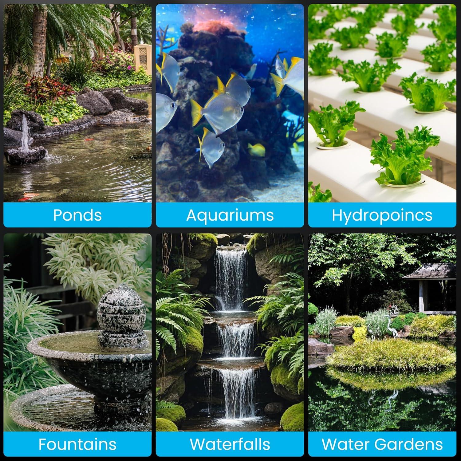 Bomba de Agua Sumergible Hexago 4000 GPH 350W Ultra Silenciosa