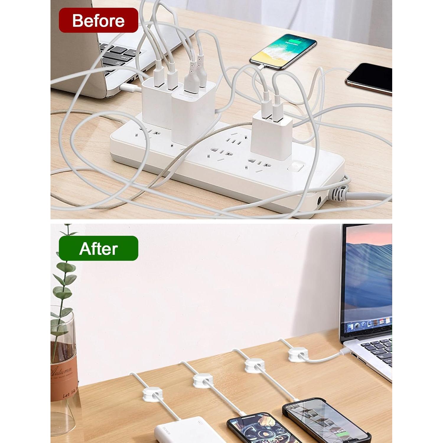 Paquete de 6 Clips Magnéticos para Cables ShenZhen - Organizador